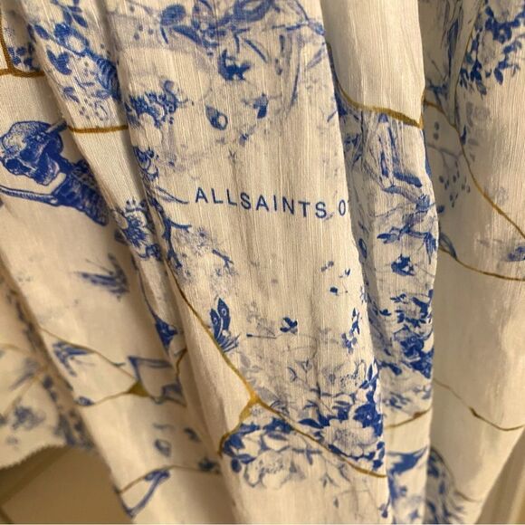 ALLSAINTS Linen-Silk Lara Buruberu Top Size US 6 - Picture 9 of 12